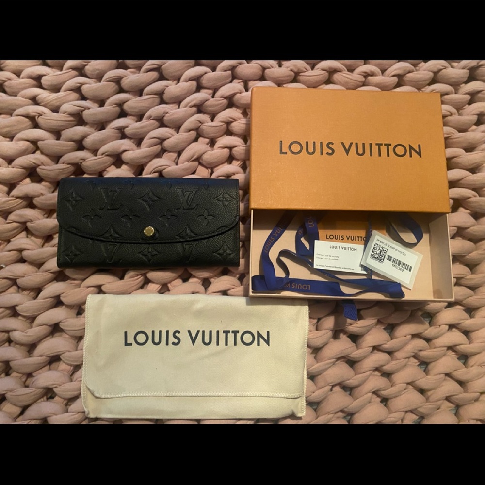 Louis Vuitton Black Embossed Wallet